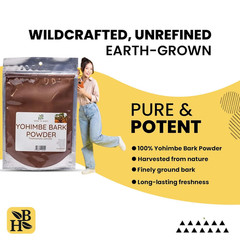 Yohimbe Bark Powder – 4 Oz, Wildcrafted Dried Yohimbe Powder Sourced from Africa
