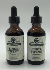 2X CEDAR BEAR SINUS THYME RESPIRATORY DROPS 2 FL OZ EACH EXP 11/2026