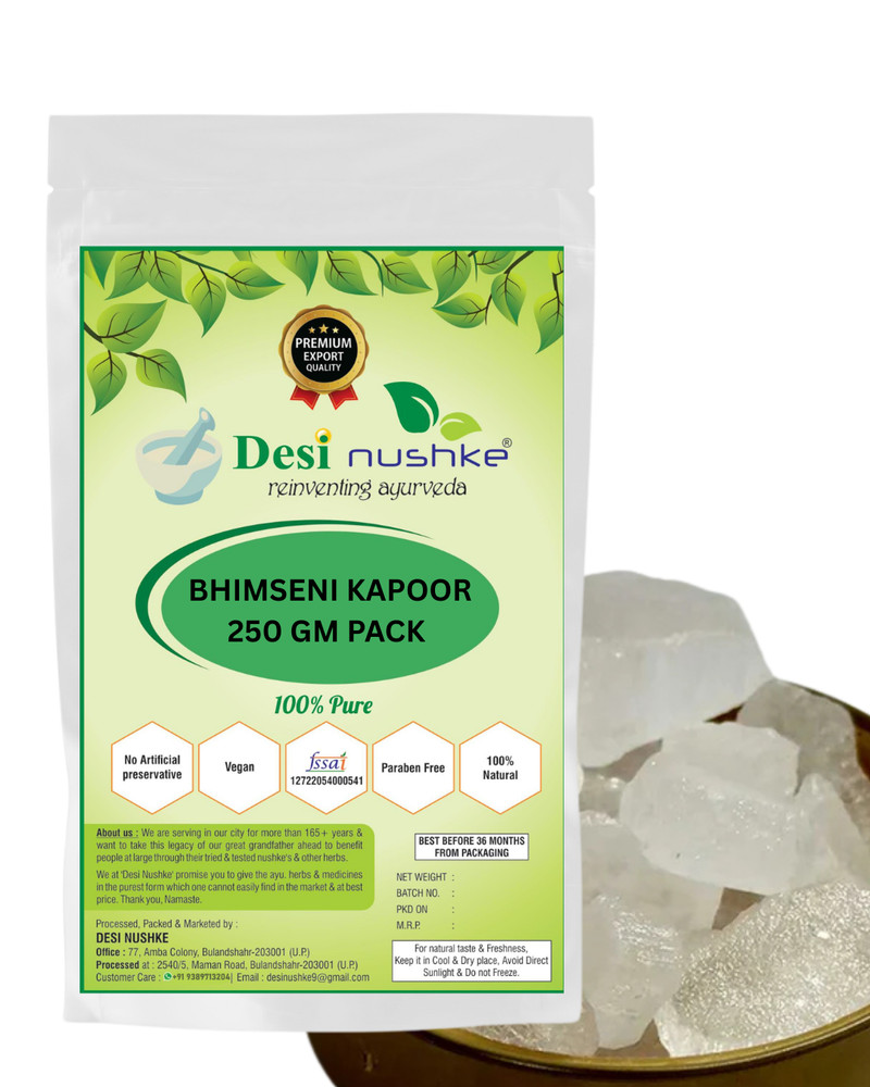Bhimseni Kapoor 250gm | Natural Camphor Crystals | Premium Borneo Kapoor