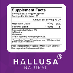 HALLSLEEP Support with Ashwagandha, Melatonin, Calm Magnesium & Relaxium Aid x60