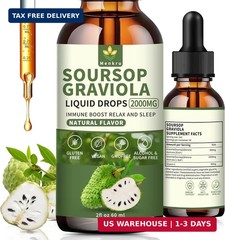 Soursop Bitters Liquid multivitami Drops,Pure Organic Soursop Leaves Extract,Imm