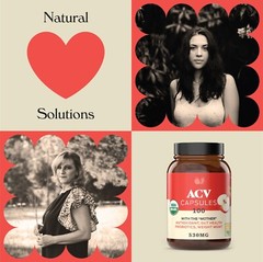Organic Apple Cider Vinegar Capsules – 630mg 100 Pills Pure ACV with The Mother