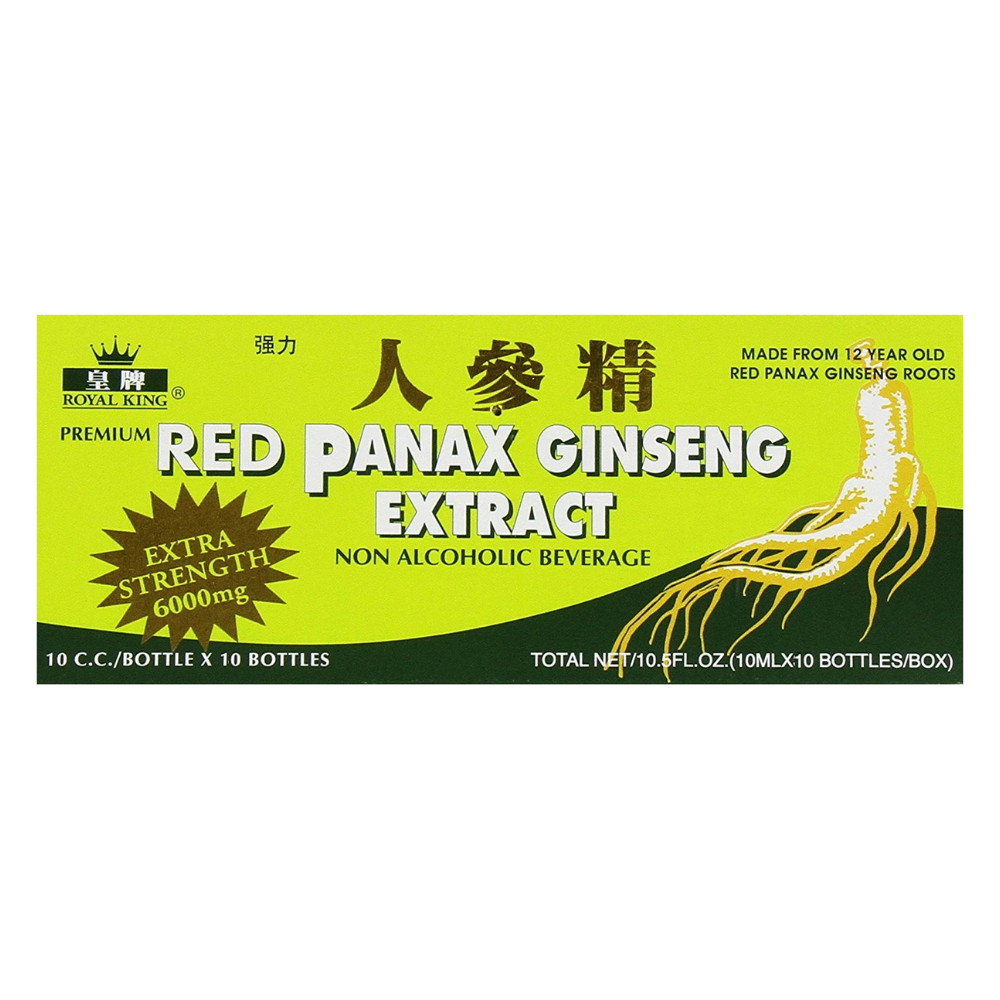 Red PANAX Ginseng Extract 12 years old Roots 6000 Mg Premium 1 Box of 30 Bottles
