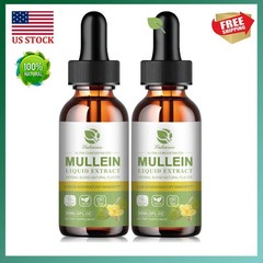 2xMullein Leaf Extract Natural Liquid Drop Healthy Lung Cleanse Respiratory 60ML