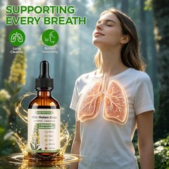Mullein Drops for Lungs, Mullein Leaf Extract Supplement, Support Lung Health…