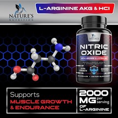 Nitric Oxide Booster Extra Strength 3000mg – 3X Strength L-Arginine & Citrullin