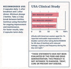 Better WOMAN Bladder Control Supplement (40 capsules) by Interceuticals