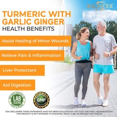 Turmeric Curcumin Highest Potency 95% 2360mg with BioPerine Garlic Ginger