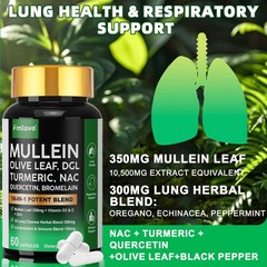 18-in-1 lung complex Mullein Extract Supplement, for Lungs Detox and Cleanse USA