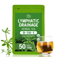Tisaflor Cleavers Herb Lymphatic Drainage Tea Bags, 50 Counts for Lymph System