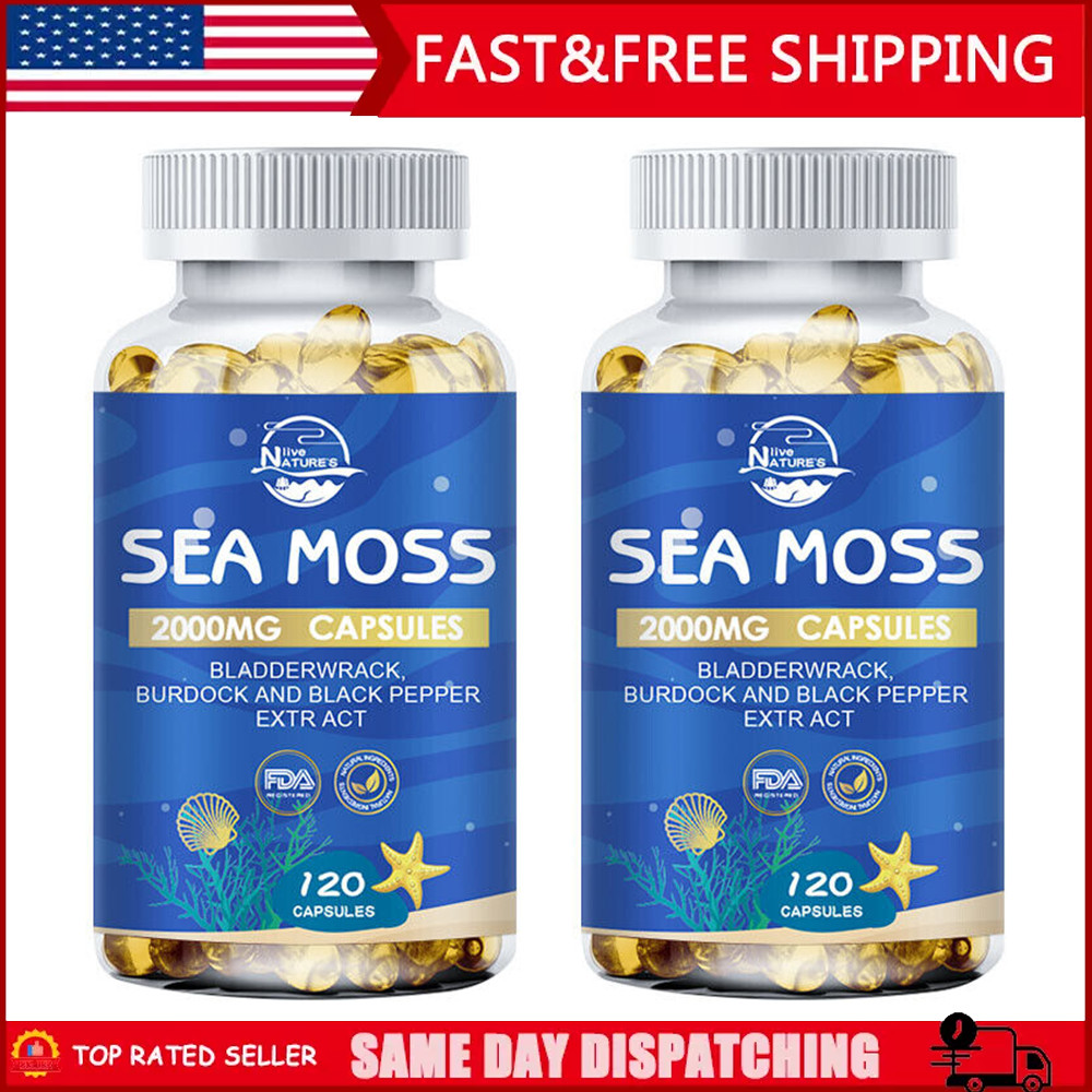 Organic Sea Moss Capsules – Advanced Formula for Immunity, Gut, & Energy 240ct