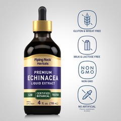 Echinacea Tincture Drops | 4 fl oz | Liquid Extract | Non-GMO | by Piping Rock