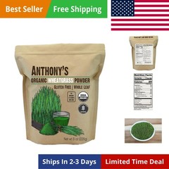 Organic Wheatgrass Powder, 8 oz, Grown in , Whole Leaf, Gluten Free, Non GMO