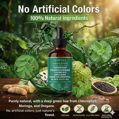 Liquid Drops Soursop Moringa Seaweed Oregano Turmeric Black Seed Oil 60ml