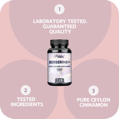 Berberine with Ceylon Cinnamon 1200mg-Heart&Sugar Health,Immune System Support