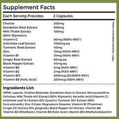Milk Thistle Complex Capsules – 14 in 1 – Detox & Cleanse – UK Vegan Liver Pact