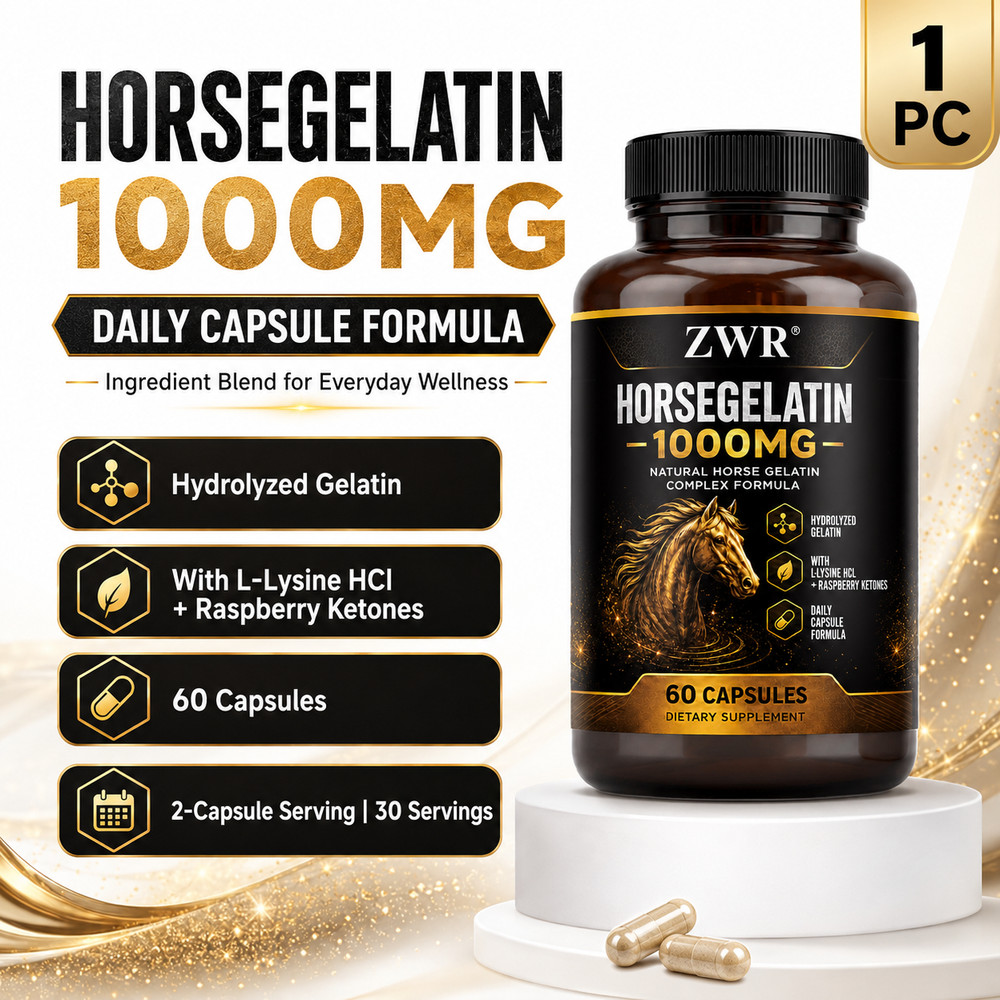 Horse Gelatin 1000MG Capsules – Hydrolyzed Gelatin Complex