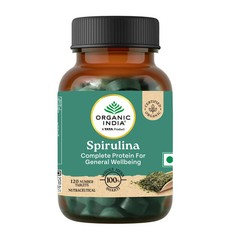Organic India Spirulina 120 Tablets | Plant-Based Nutrition | FREE SHIPPING