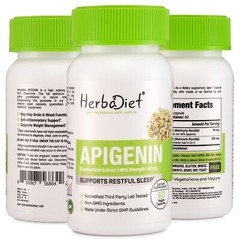 APIGENIN 98% Capsules Chamomile Extract 100:1 Matricaria Recutita Restful Sleep