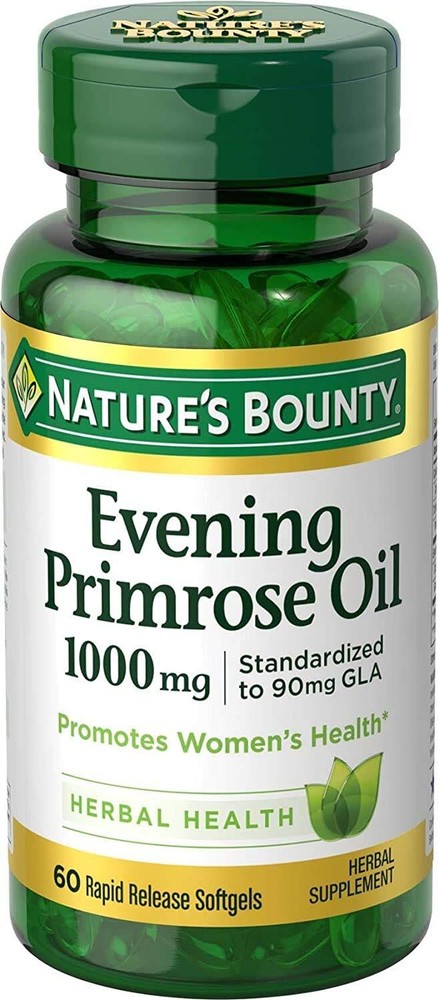 Nature’s Bounty Evening Primrose Oil 1000 mg – 60 Softgels Long Expiry