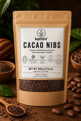 KAMM Organic Cacao Nibs 1 lb, Arriba Nacional, Single-Origin Esmeraldas, Ecuador