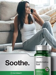 Marshmallow Root Capsules | 2000mg | 120 Count | Non-GMO | by Horbaach