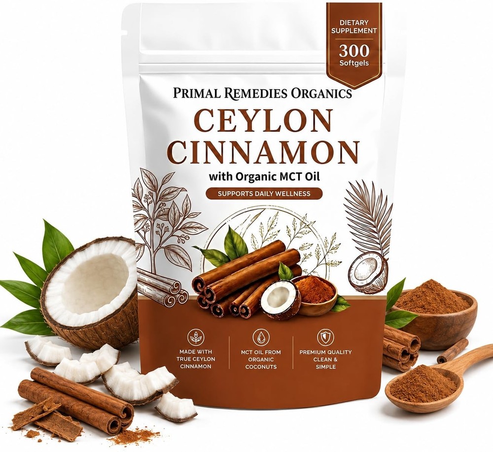 Achuhe Primal Remedies Ceylon Cinnamon – 300 1 Count (Pack of 300), White