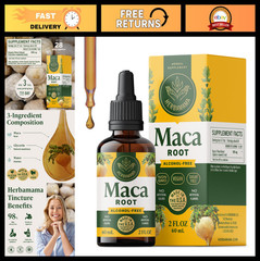 Maca Root Drops for Hormone Balance | Energy Support Liquid Extract – Vegan, Non