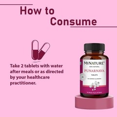 Mi Nature Punarnava Tablets Ayurvedic Herbal Supplement n663