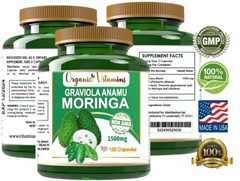 Moringa Oleifera Organic, Natural, 100% Pure Pills – 120 Count – 1 Pack