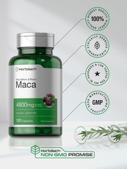 Horbaach Maca Root Capsules For Men And Women | 120 Pills | High