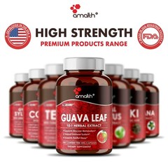 Guava Leaf Guajava 95% Piperine Extract Powder 10050mg Capsules – 90 Count