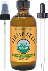 Organic Hemp Seed Oil 4Oz – USDA Certified – Sativa Oil – Pure, Cold Pressed, Vi