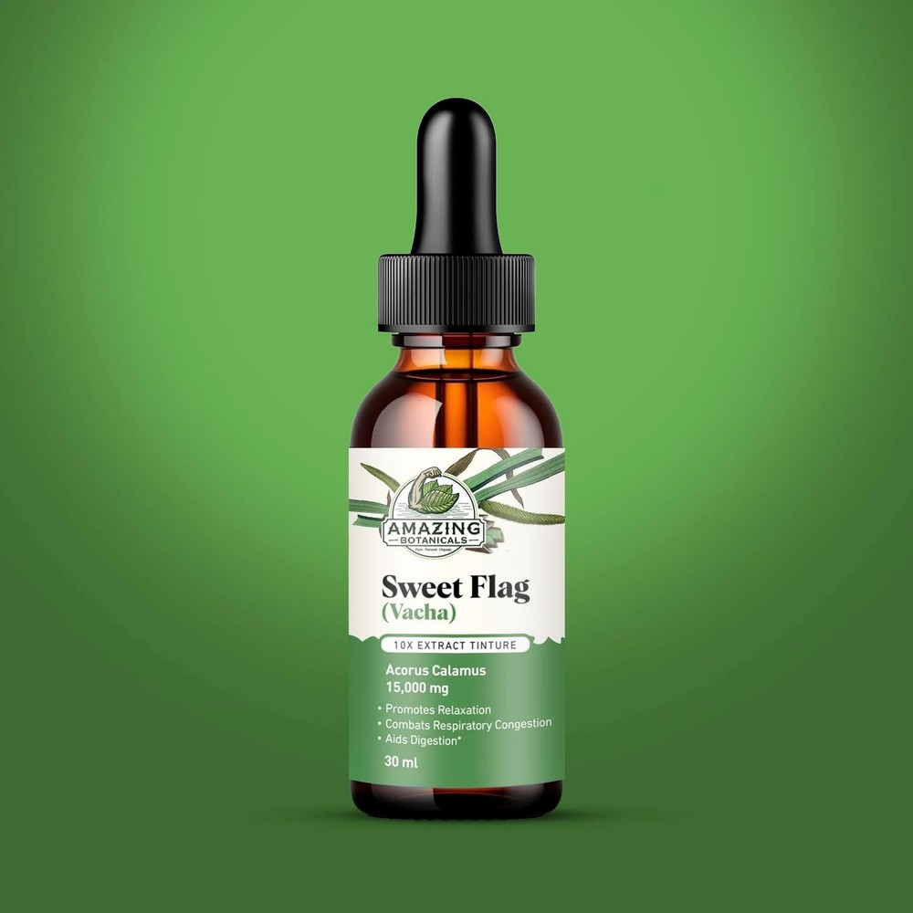 Amazing Botanicals Sweet Flag 10X Extract Tincture 15000mg Natural Herbal Supprt