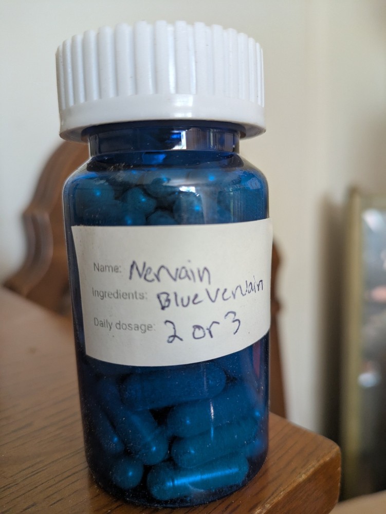 Nervain. Blue vervain 80 vegan capsules
