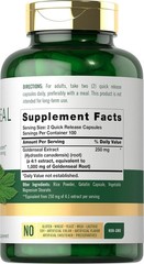Goldenseal Root Capsules 1000mg | 200 Count | Non-GMO, Gluten Free | by Carlyle