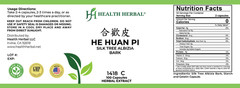2 Bottles Health Herbal-He Huan Pi/Silk Tree Albizia Bark 100 Capsules/Bottle