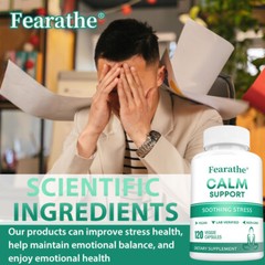 Calm Support Supplement Soothing Stress Emotional Well-Being 120 Veggie Capsules