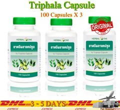 Herbal One Triphala Capsules Reduce Phlegm Cough Boost Immunity Detox Thailand