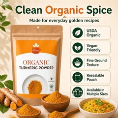 Organic Turmeric Powder – 16 oz | High Curcumin (2.5% or More) | USDA Organic, N