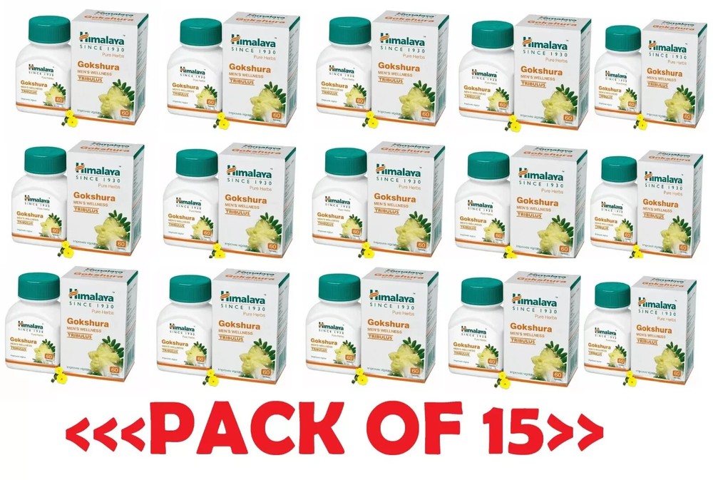 Himalaya Gokshura 60 Tablets x 15 Pack | Boosts Vitality & Energy | Exp. 03/2027