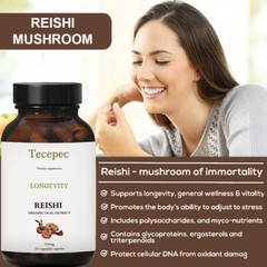 Ganoderma Capsules 500mg Lingzhi Reishi Immunity Booster