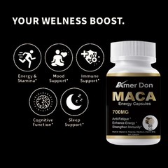 Black Maca Capsules – Testosterone Booster, Support, Energy, Endurance, Desire