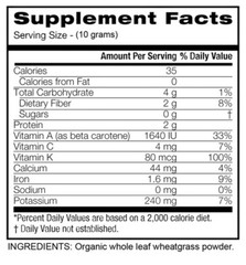 Organic Wheatgrass Powder , Super food, Green Wheat Grass 1.1LB By FDC Nutrition
