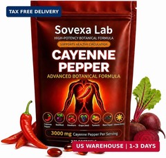 Cayenne Pepper Supplements 240 Count Softgels Cardiovascular Heart Health