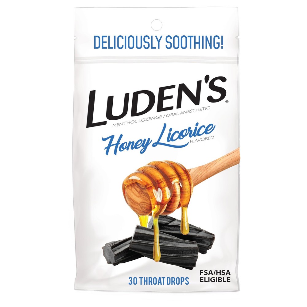 Luden’s Soothing Throat Drops, Honey Licorice, 30 ct 30 Count (Pack of 1)