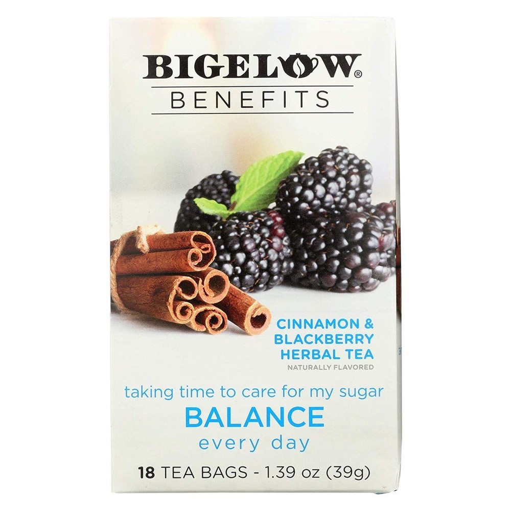 Bigelow Benefits Herbal Tea Cinnamon and 18 Count (Pack of 1), No Color