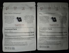 2 PACK LOT – Resia Ceylon Cinnamon Powder w/ MCT Oil 10g Sachets Softgels