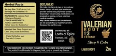 Valerian Root Extract Tincture Stress Sleep Support Many Sizes EASY Liquid Drops