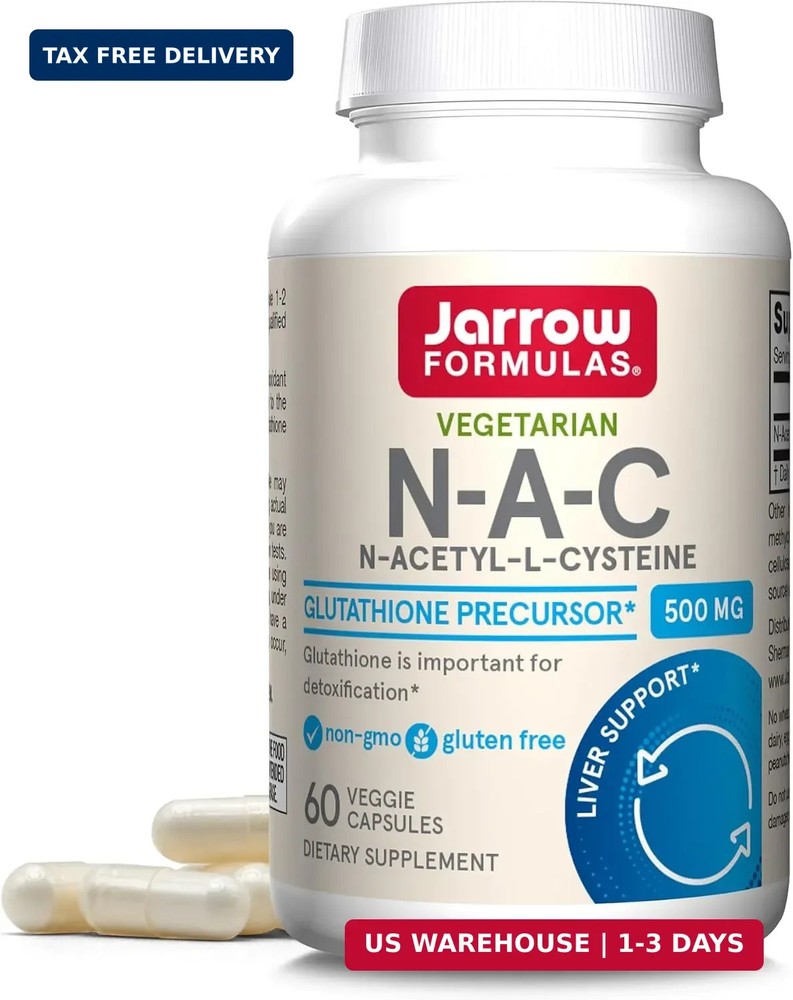 Jarrow N-A-C 500 mg, Antioxidant Support for Liver, 60 Capsules | Dietary NAC Su